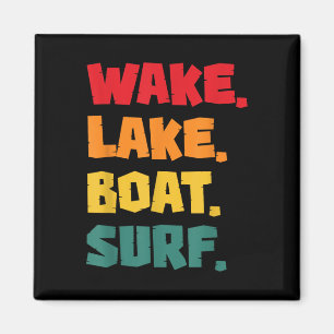 Surfen Wake Lake Boot Surfen Retro Magnet