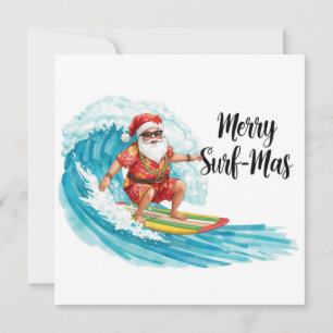 Surfen Weihnachten in Hawaii Tropischer Santa Urla