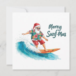 Surfen Weihnachten in Hawaii Tropischer Santa Urla