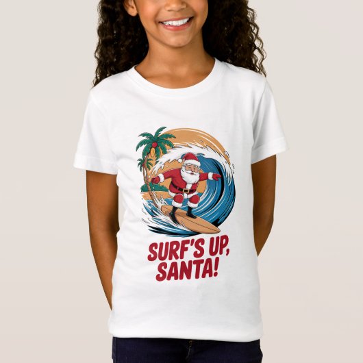 Surfen Weihnachten T-Shirt (Vorderseite)