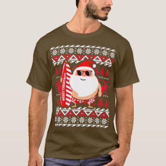 Surfen Weihnachtsmann Hawaii Weihnachtskraut T-Shirt