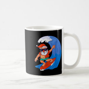 Surfen Weihnachtsmann Weihnachten X-mas Geschenk Kaffeetasse