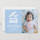 Surfen zum Geburtstag , das große Foto Einladung (Vorderseite)