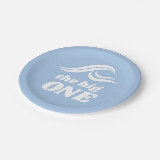 Surfen zum Geburtstag , der große Pappteller (Schrägansicht)