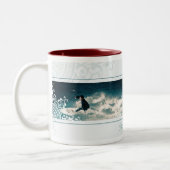 Surfen Zweifarbige Tasse (Links)
