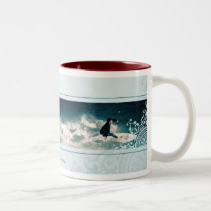 Surfen Zweifarbige Tasse