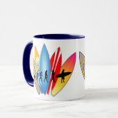 Surfende Evolution Tasse (Vorderseite Links)