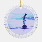 Surfende Foto-Entwurfs-Verzierung Keramikornament (Hinten)