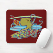 Surfende Halloween-Krake Mousepad (Mit Mouse)