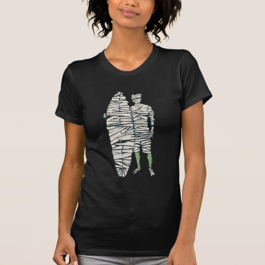 Surfende Halloween-Mama T-Shirt (Vorderseite)