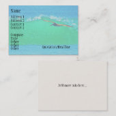 Surfende Pelikan-Visitenkarte Visitenkarte (Vorne/Hinten)