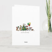 Surfende Sankt Feiertagskarte (Rückseite)