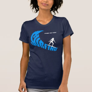 Surfende weiblich anpassbar T-Shirt