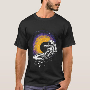 Surfender Astronaut - Galaxie Planeten Raum Raumsc T-Shirt