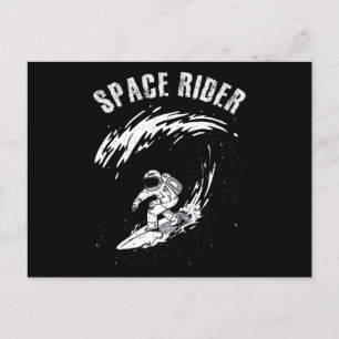 Surfender Astronaut Weltraum-Reiter Postkarte
