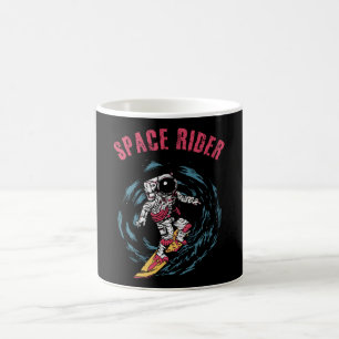 Surfender Astronaut Weltraum Reiter Surfer Kaffeetasse