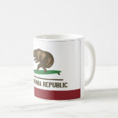 Surfender Bär Kaliforniens Kaffeetasse (VorderseiteRechts)