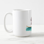 Surfender Flusspferd Bikini auf Surfbrett Kaffeetasse (Links)