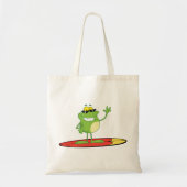 Surfender Frosch mit Sonnenbrille Tragetasche (Vorne)