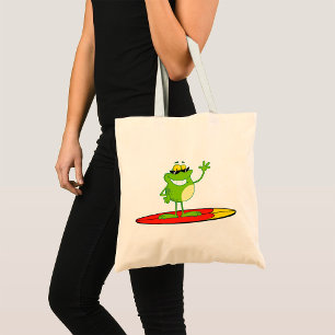 Surfender Frosch mit Sonnenbrille Tragetasche