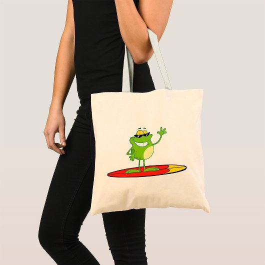 Surfender Frosch mit Sonnenbrille Tragetasche