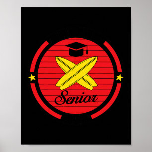 Surfender Hai isst Pepperoni-Pizza Poster