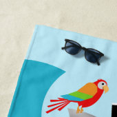Surfender Hai Pirat Papagei Strandtuch (Beispiel)