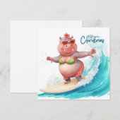Surfender Hippo Bikini Weihnachten (Vorne/Hinten)