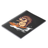 Surfender Igel mit Sonnenbrille Notizblock (Linke Seite)