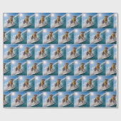 Surfender Labrador Retriever Geschenkpapier (Flach)