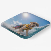 Surfender Labrador Retriever Pappteller (Gewinkelt)