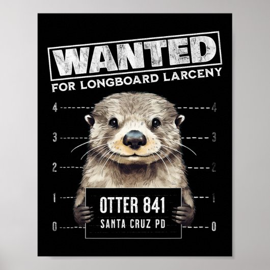 Surfender Otter 841 wegen Longboard-Diebstahls ges Poster (Vorne)