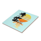 Surfender Sonnenaufgang Fliese (Seite)
