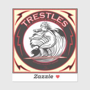 SURFENDER STRAND KALIFORNIEN DER GESTELL-SAN AUFKLEBER