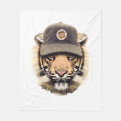 Surfender Tiger Fleecedecke (Vorderseite)