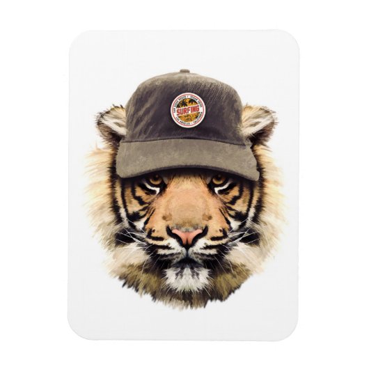 Surfender Tiger Magnet (Vertikal)