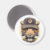 Surfender Tiger Magnet (Vorderseite/Rückseite)