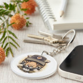 Surfender Tiger Schlüsselanhänger (Vorderseite rechts)