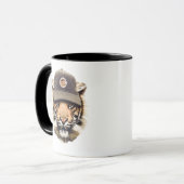 Surfender Tiger Tasse (Vorderseite Links)