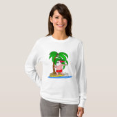 surfender Weihnachtsmann T-Shirt (Vorne ganz)