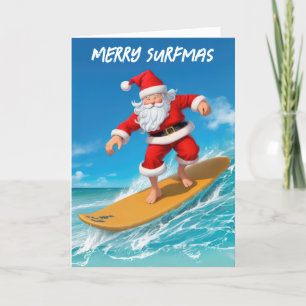 Surfender Weihnachtsmann Weihnachten