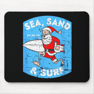 Surfender Weihnachtsmann - Weihnachts-Surfboard-We Mousepad