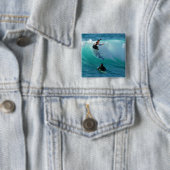 Surfendes Art-quadratisches Button (Beispiel)