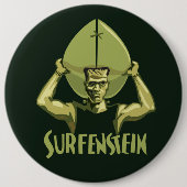 Surfendes Halloween Frankenstein Button (Vorderseite)
