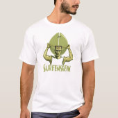 Surfendes Halloween Frankenstein T-Shirt (Vorderseite)