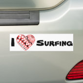 Surfendes LineA I Herz (Polynesier) Autoaufkleber (Auf Auto)