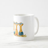 Surfendes Meercats Kaffeetasse (VorderseiteRechts)