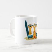 Surfendes Meercats Kaffeetasse (Vorderseite Links)
