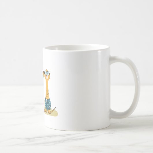 Surfendes Meercats Kaffeetasse (Rechts)