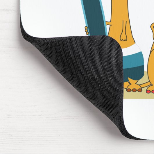 Surfendes Meercats Mousepad (Ecke)